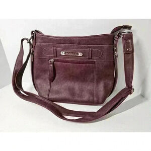 Rosetti Red Maroon shoulder Bag with Pockets Zip.